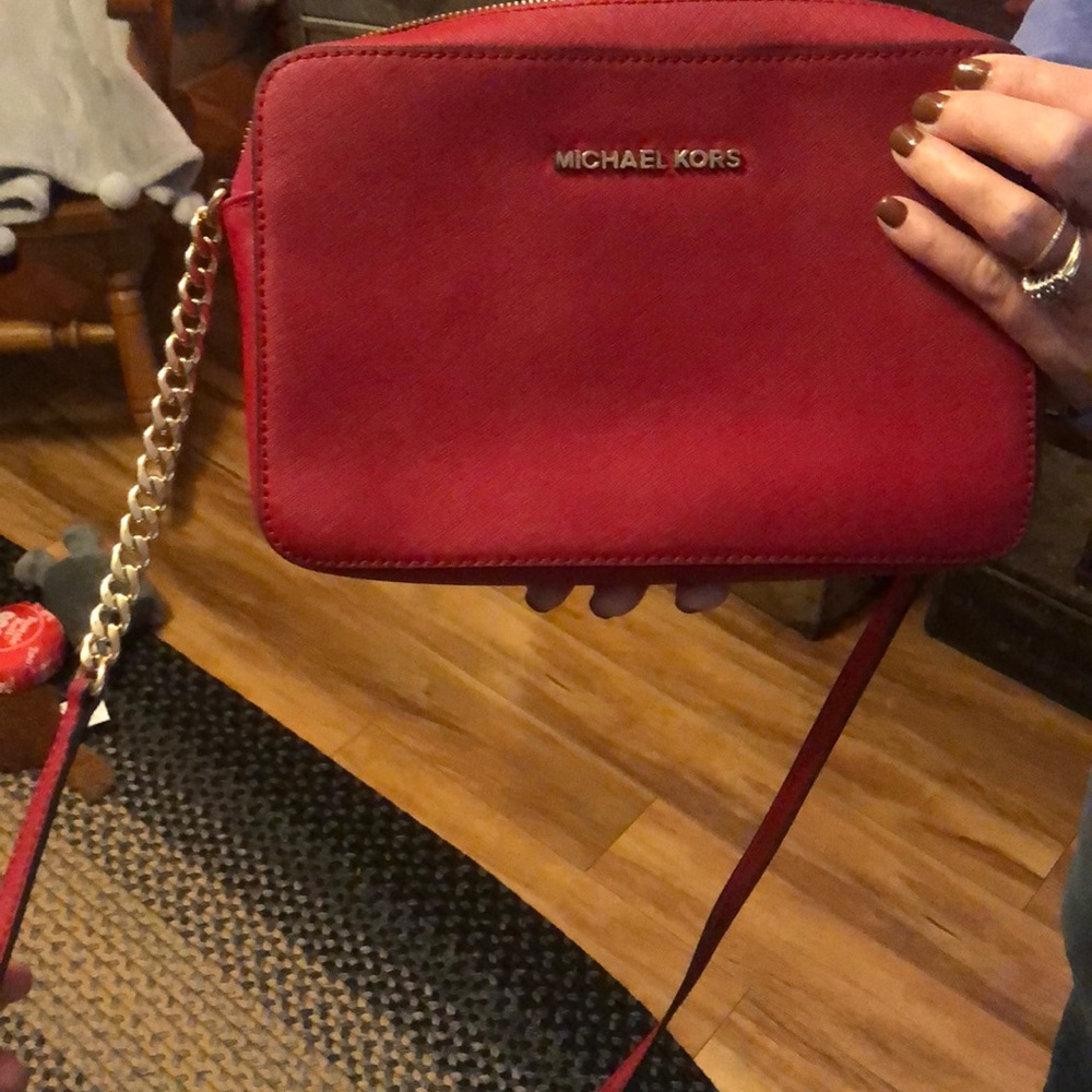 Red Michael Kors crossbody